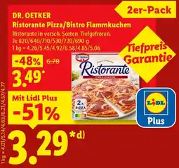 Lidl DR. OETKER Ristorante Pizza/Bistro Flammkuchen Angebot
