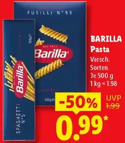 Lidl BARILLA Pasta Angebot