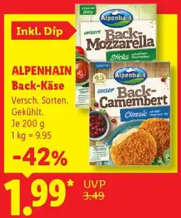Lidl ALPENHAIN Back-Käse Angebot