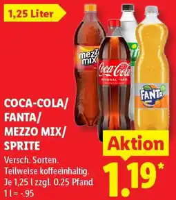 Lidl COCA-COLA/ FANTA/ MEZZO MIX/ SPRITE Angebot