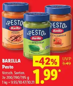 Lidl BARILLA Pesto Angebot