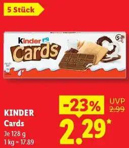 Lidl Kinder Cards Angebot