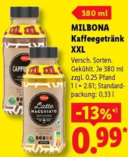 Lidl MILBONA Kaffeegetränk XXL Angebot
