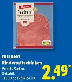 Lidl DULANO Rindersaftschinken Angebot