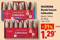 Lidl FAVORINA Runde braune Lebkuchen Angebot