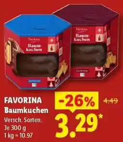 Lidl FAVORINA Baumkuchen Angebot