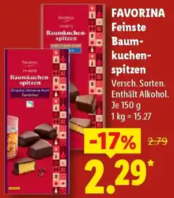 Lidl FAVORINA Feinste Baumkuchenspitzen Angebot