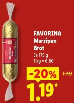 Lidl FAVORINA Marzipan Brot Angebot