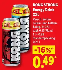 Lidl KONG STRONG Energy Drink XXL Angebot