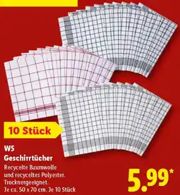 Lidl W5 Geschirrtücher Angebot