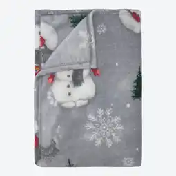 NKD Wohndecke mit Schneemann-Motiv, ca. 150x200 cm Angebot
