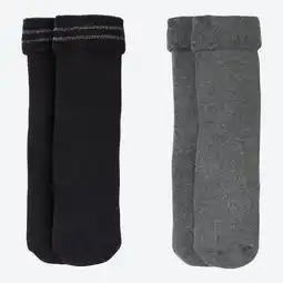 NKD Damen-ABS-Frotteesocken mit Glitzereffekt, 2er-Pack Angebot