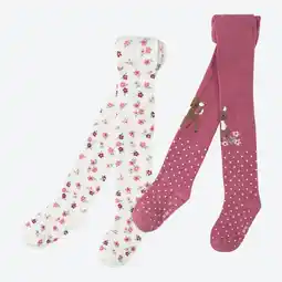 NKD Baby-Mädchen-Strumpfhose mit Blumenmuster, 2er-Pack Angebot