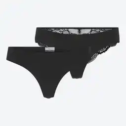 NKD Damen-String mit Spitze, 2er-Pack Angebot