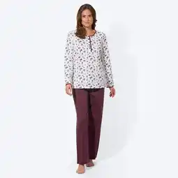 NKD Damen-Schlafanzug mit Knopfleiste und Blumendruck, 2-teilig Angebot