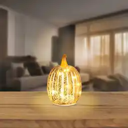 NKD LED-Glas-Kürbis mit Timerfunktion, ca. 11x16 cm Angebot