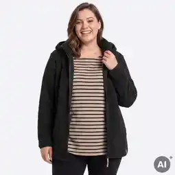 NKD Damen-Teddyjacke mit Kapuze und Taschen, große Größen Angebot