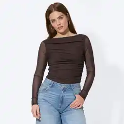 NKD Damen-Langarm-Body mit Raffung Angebot