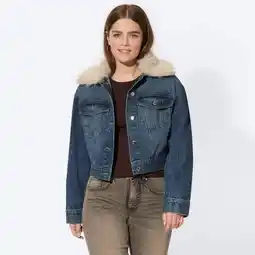 NKD Damen-Jeansjacke mit abnehmbarem Kunstfellkragen Angebot