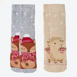 NKD Damen-ABS-Socken mit winterlichen Motiven, 2er-Pack Angebot