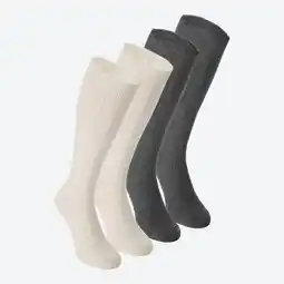 NKD Damen-Kniestrümpfe mit Zopfmuster, 2er-Pack Angebot
