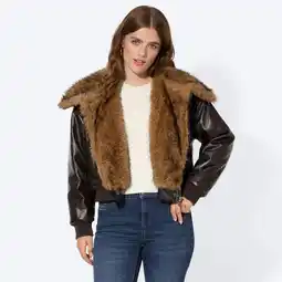 NKD Damen-Jacke aus Kunstleder mit Kunstpelzkragen Angebot