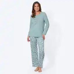 NKD Damen-Schlafanzug aus Baumwolle mit Ginkgodruck, 2-teilig Angebot