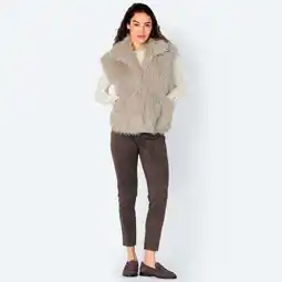 NKD Damen-Kunstfell-Weste mit Kunst-Veloursleder-Rückseite Angebot