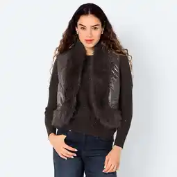 NKD Damen-Steppweste mit Kunstfellkragen Angebot
