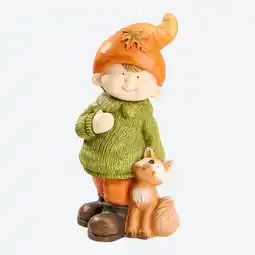 NKD Deko-Figur Junge mit Fuchs, ca. 41x20x18,5 cm Angebot