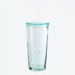 NKD Glasbecher mit Strohhalm, ca. 500 ml Angebot
