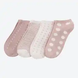 NKD Damen-Sneaker-Socken mit Punkte-Motiv, 4er-Pack Angebot