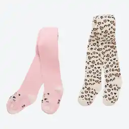 NKD Baby-Mädchen-Strickstrumpfhose mit Animal-Print, 2er-Pack Angebot