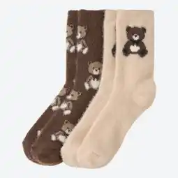 NKD Damen-Kuschelsocken mit Bären-Motiven, 2er-Pack Angebot