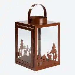 NKD Laterne mit Winterlandschafts-Motiv, ca. 19x13x13 cm Angebot