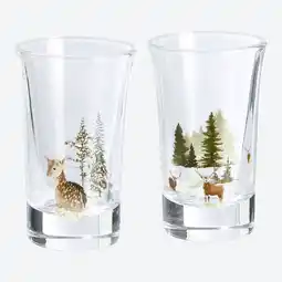 NKD Schnapsgläser mit Reh-Motiv, 2er-Set Angebot
