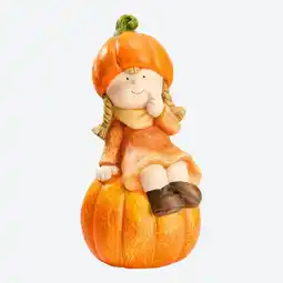 NKD Deko-Figur Mädchen auf Kürbis, ca. 43x21,5x22,5 cm Angebot