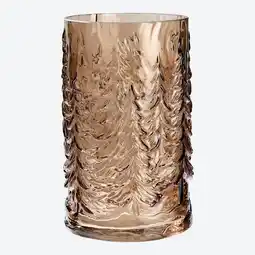 NKD Windlicht/Vase mit Tannen-Muster, ca. Ø 16 cm Angebot