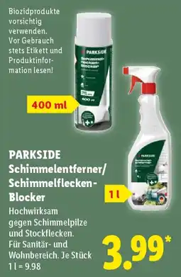 Lidl PARKSIDE Schimmelentferner/ Schimmelflecken Blocker Angebot
