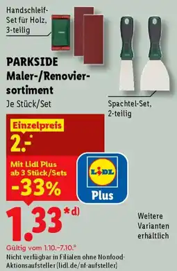 Lidl PARKSIDE Maler-/Renoviersortiment Angebot