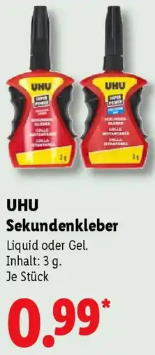 Lidl UHU Sekundenkleber Angebot