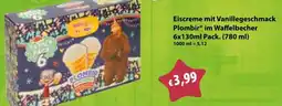 Mix Markt Eiscreme mit Vanillegeschmack Plombir im Waffelbecher Angebot