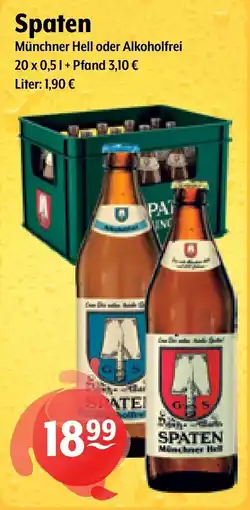 Getränke Hoffmann Spaten Münchner Hell Angebot
