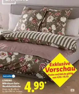 Lidl LIVARNO Mikrofaser-Satin-Wendebettwäsche Angebot