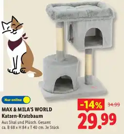Lidl MAX & MILA'S WORLD Katzen-Kratzbaum Angebot