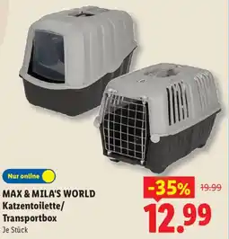 Lidl MAX & MILA'S WORLD Katzentoinette/Transportbox Angebot