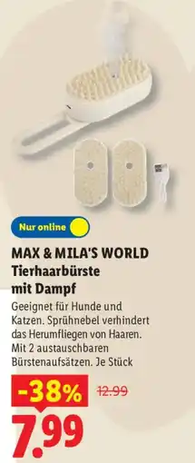 Lidl MAX & MILA'S WORLD Tierhaarbrüste mit Dampf Angebot