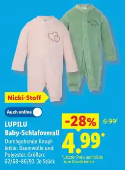 Lidl LUPILU Baby-Schlafoverall Angebot