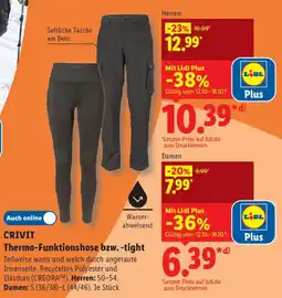 Lidl CRIVIT Thermo-Funktionshose bzw. -tight Angebot