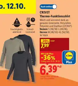 Lidl CRIVIT Thermo-Funktionsshirt Angebot